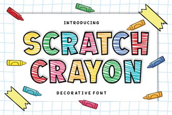Scratch Font: Crafting Playful Text with Crayon Style