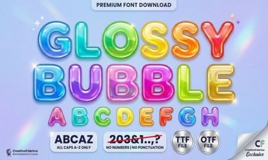 Glossy Bubble Fonts for Eye-Catching Designs